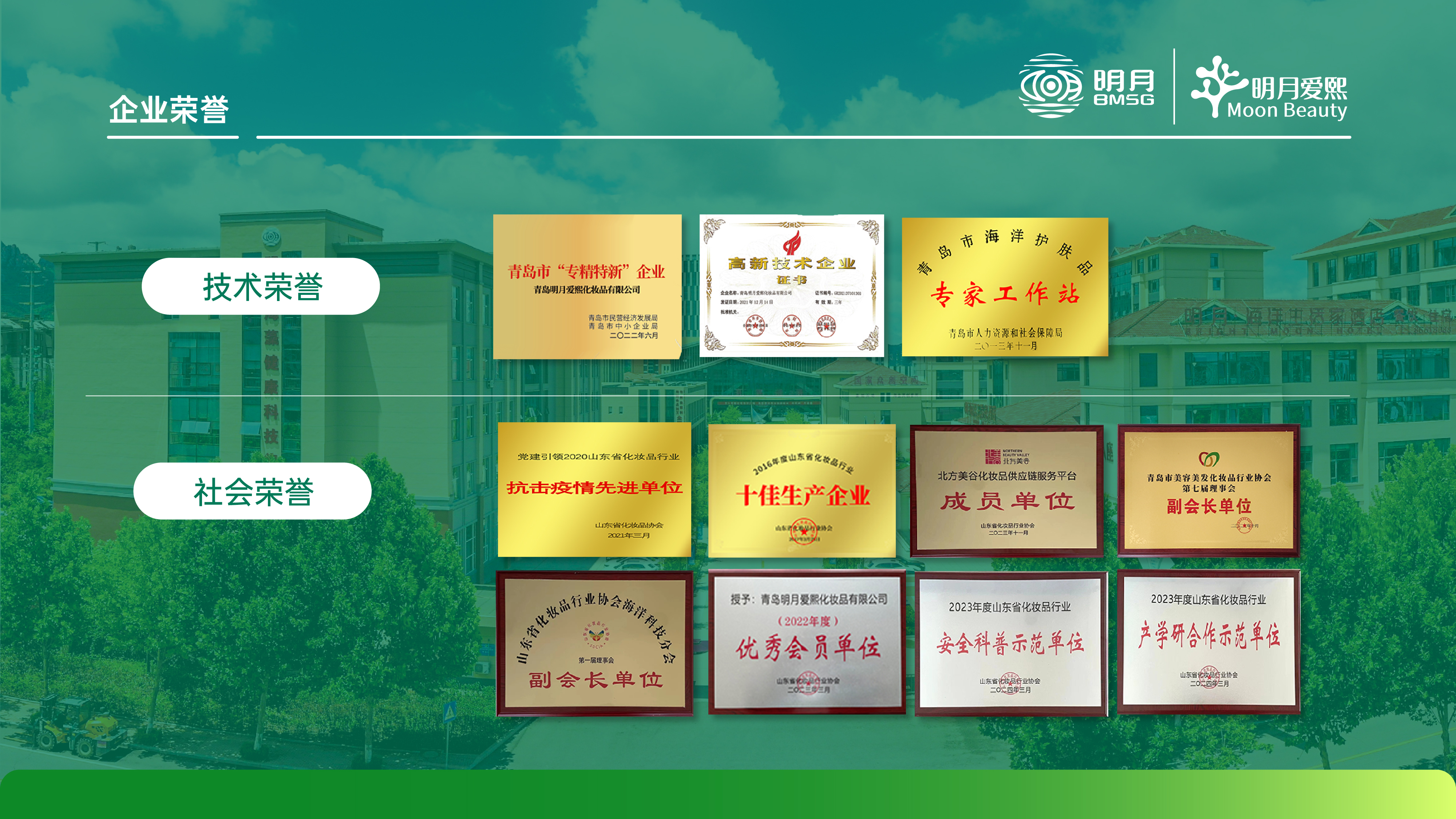 企业荣誉证书墙